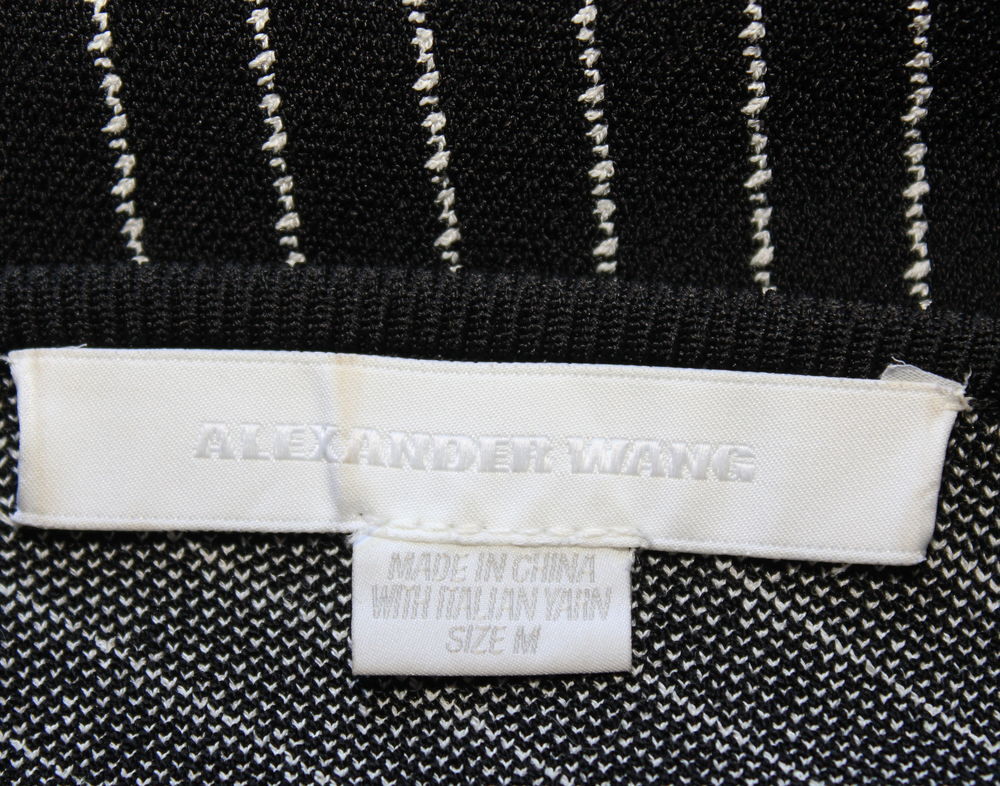 Robe g&eacute;om&eacute;trique noir et blanc ALEXANDER WANG T.M Vêtements