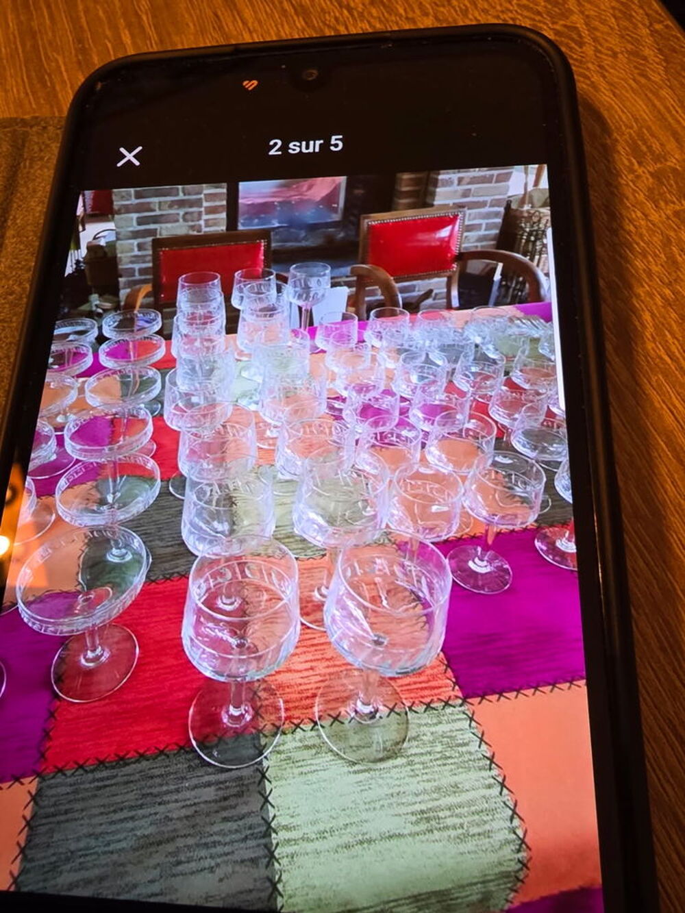 Service &agrave; verres en cristal Dcoration