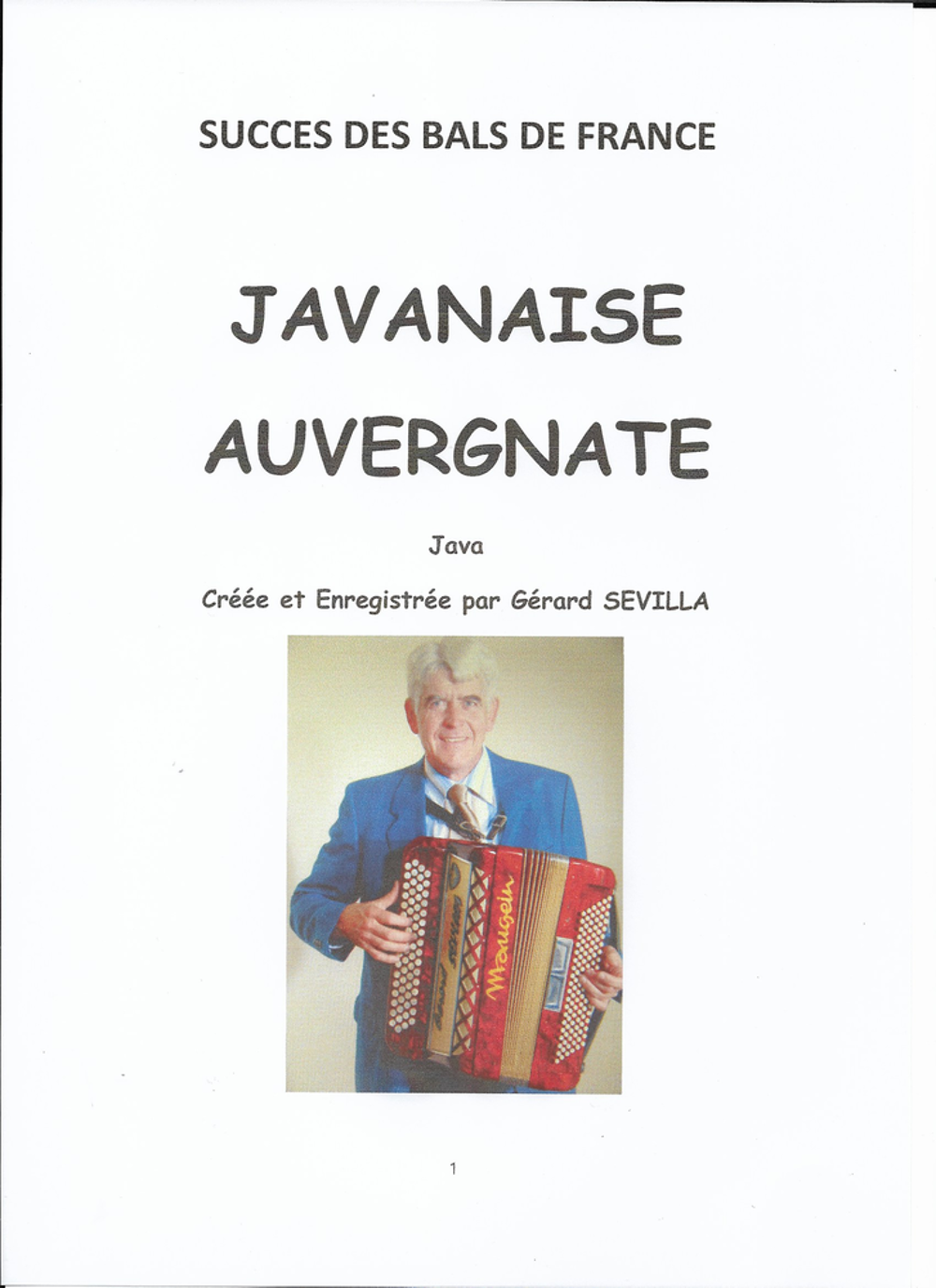 ACCORDEON: JAVANAISE AUVERGNATE Instruments de musique