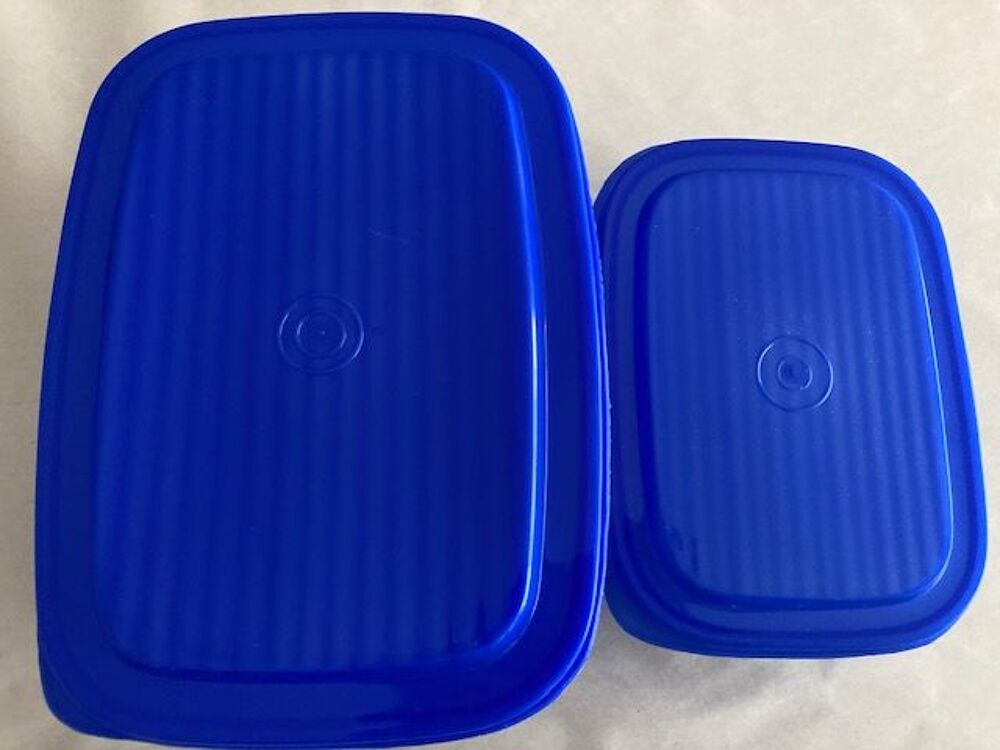 2 bo&icirc;tes alimentaires bleues Cuisine