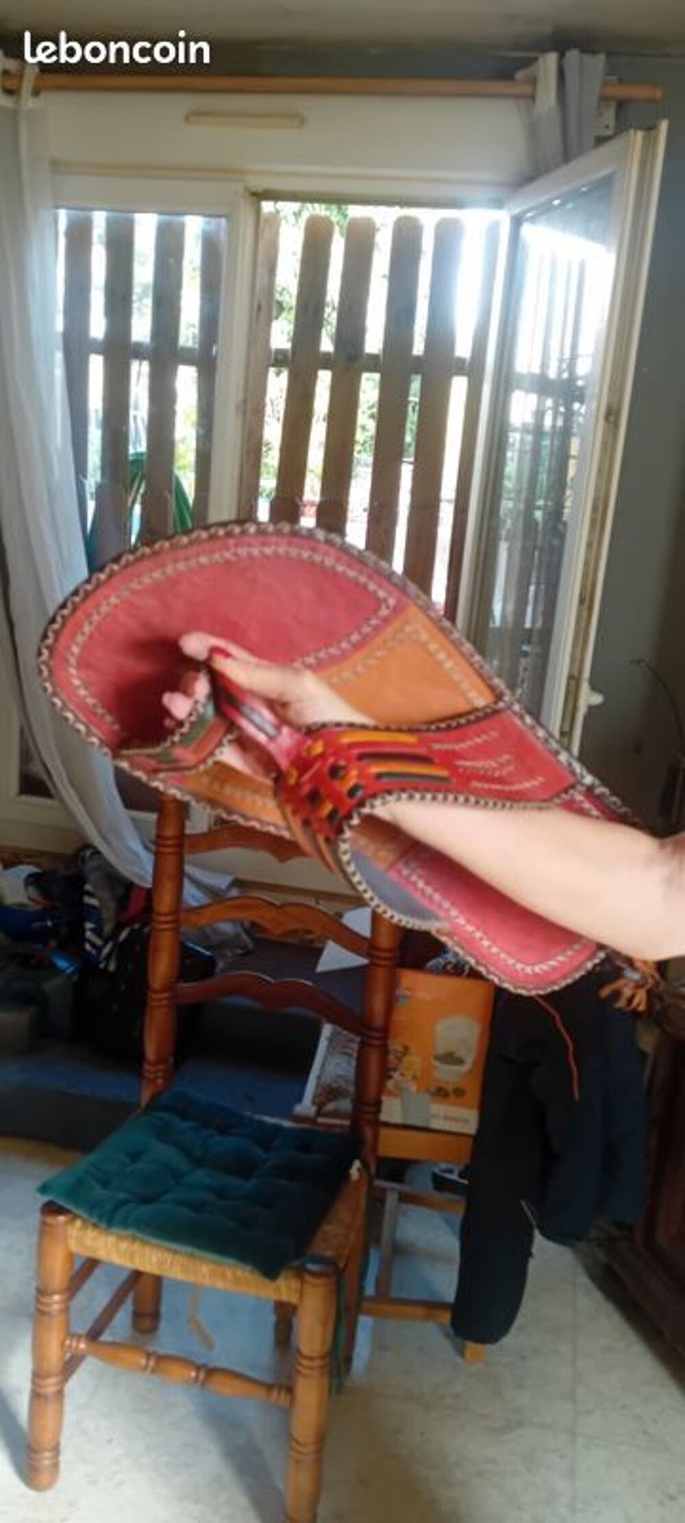 Chaussure g&eacute;ante rare pour d&eacute;co en cuir fait main TAILLE 75 Décoration