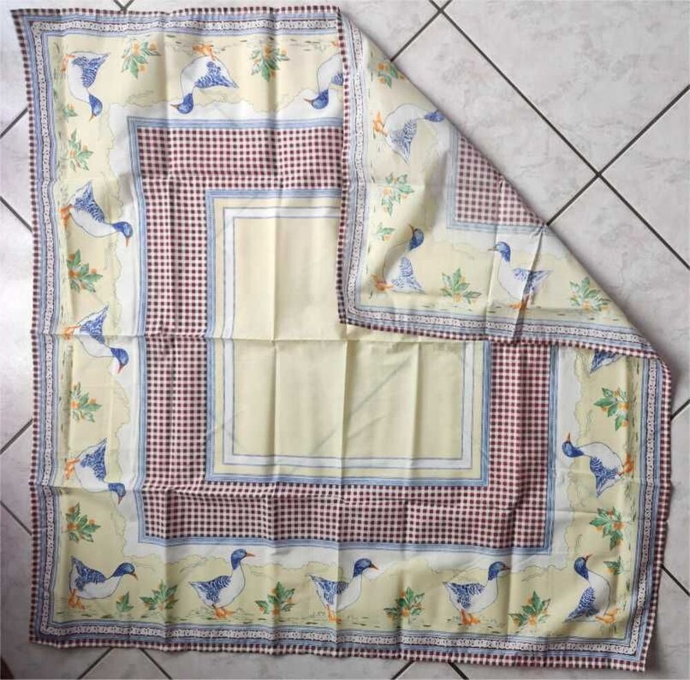 Nappe alsacienne avec motif canards 1x1 m Décoration