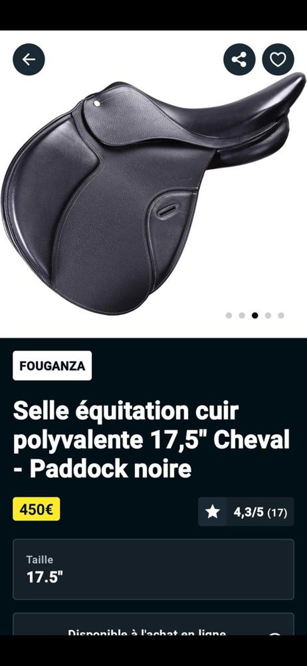 Selle fouganza 17,5 " Sports