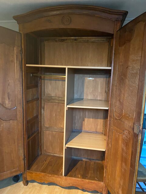 Armoire 2 portes en merisier,rnove en penderie 50 Malzville (54)