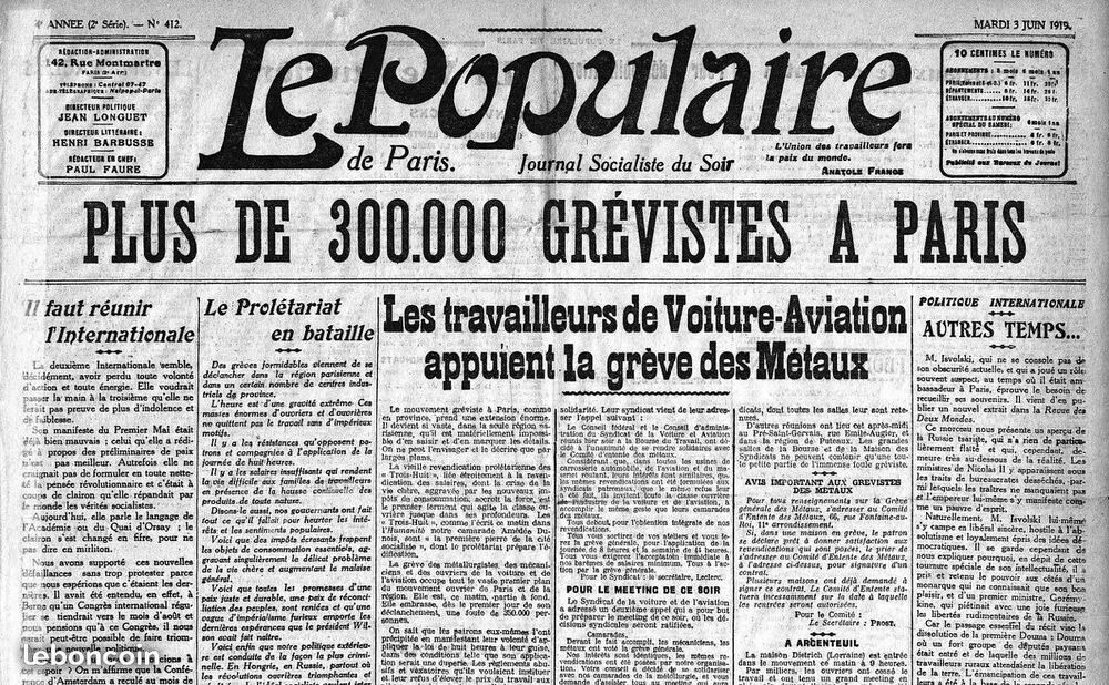 Ancien journaux (Populaire Dimanche national) 