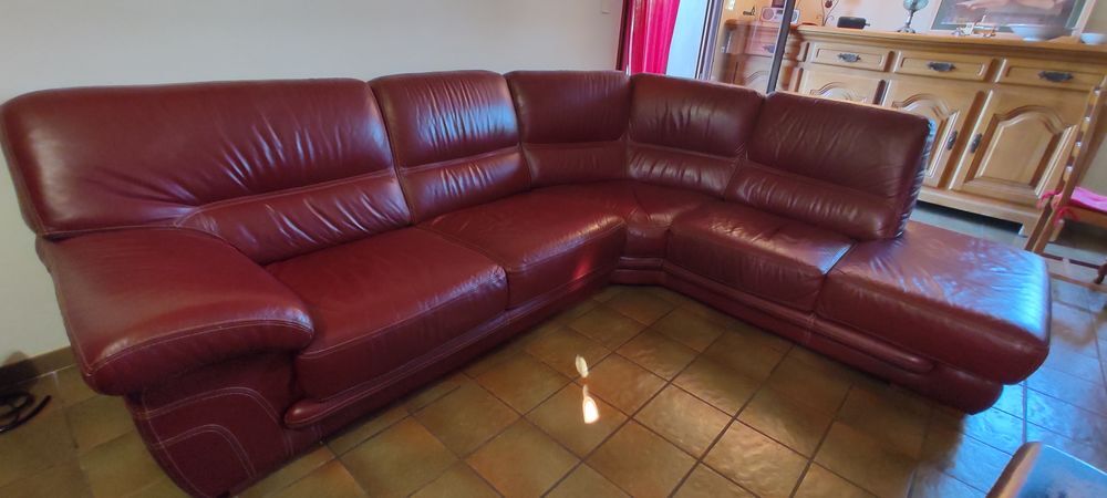 CANAPE D'ANGLE CUIR Meubles