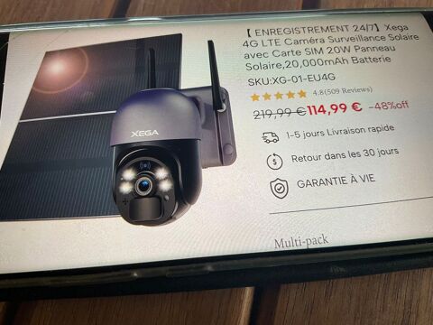 Cam�ra surveillance solaire XEGA  nocturne 80 Mercury (73)