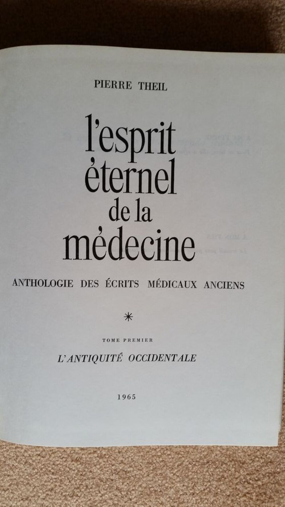 L'esprit &eacute;ternel de la m&eacute;decine Livres et BD