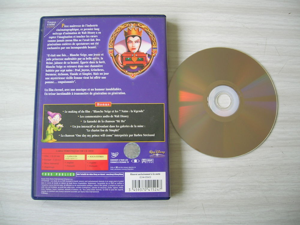 DVD BLANCHE NEIGE ET LES SEPT NAINS (W.Disney) DVD et blu-ray