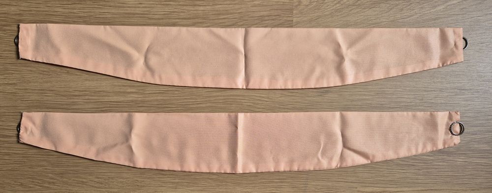 2 double-rideaux rose saumon + embrases Décoration