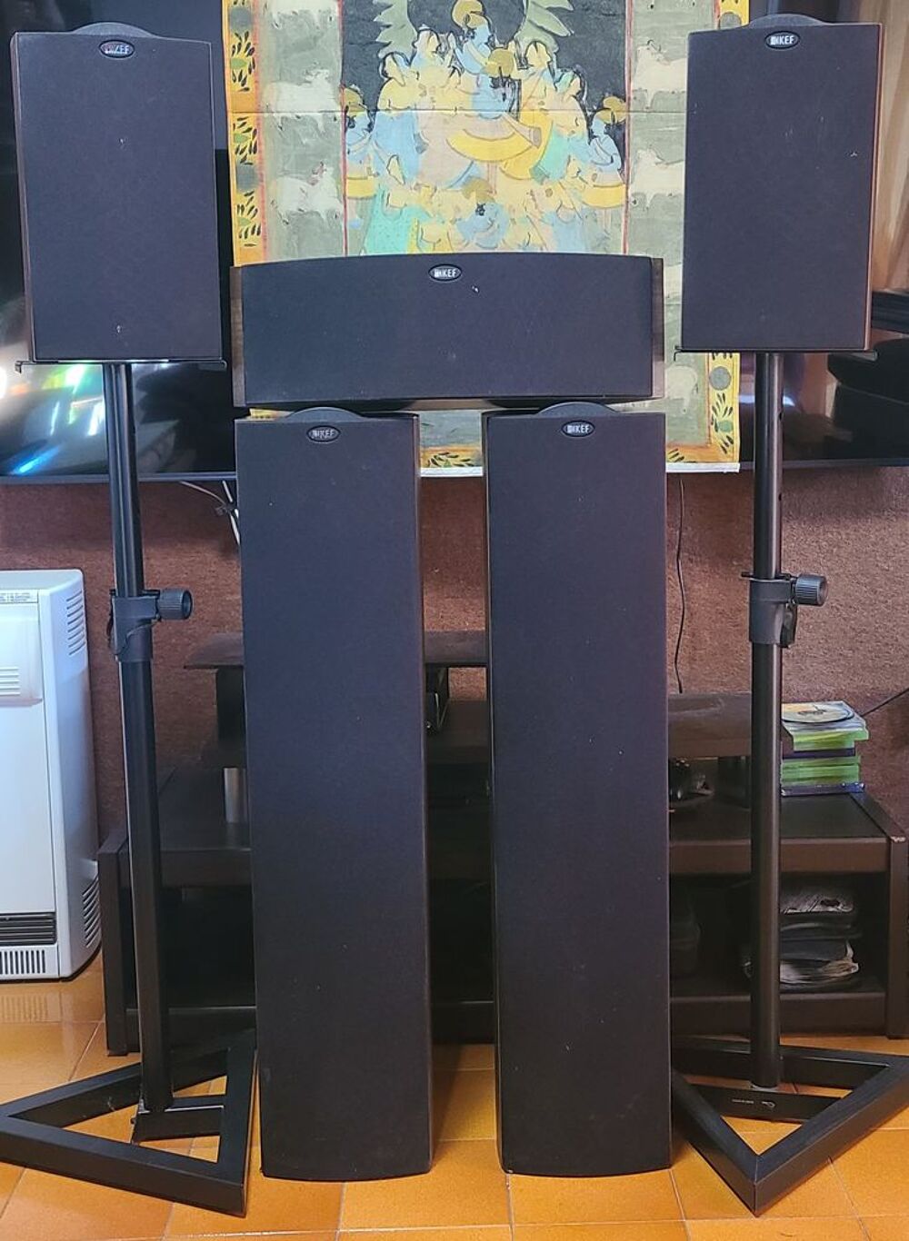 VD Enceintes HI FI 5.1 KEF en noyer Audio et hifi