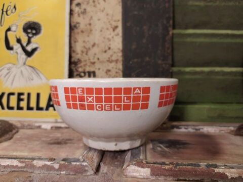 Ancien Bol Publicitaire en Fa�ence Marque Excella 35 Loches (37)