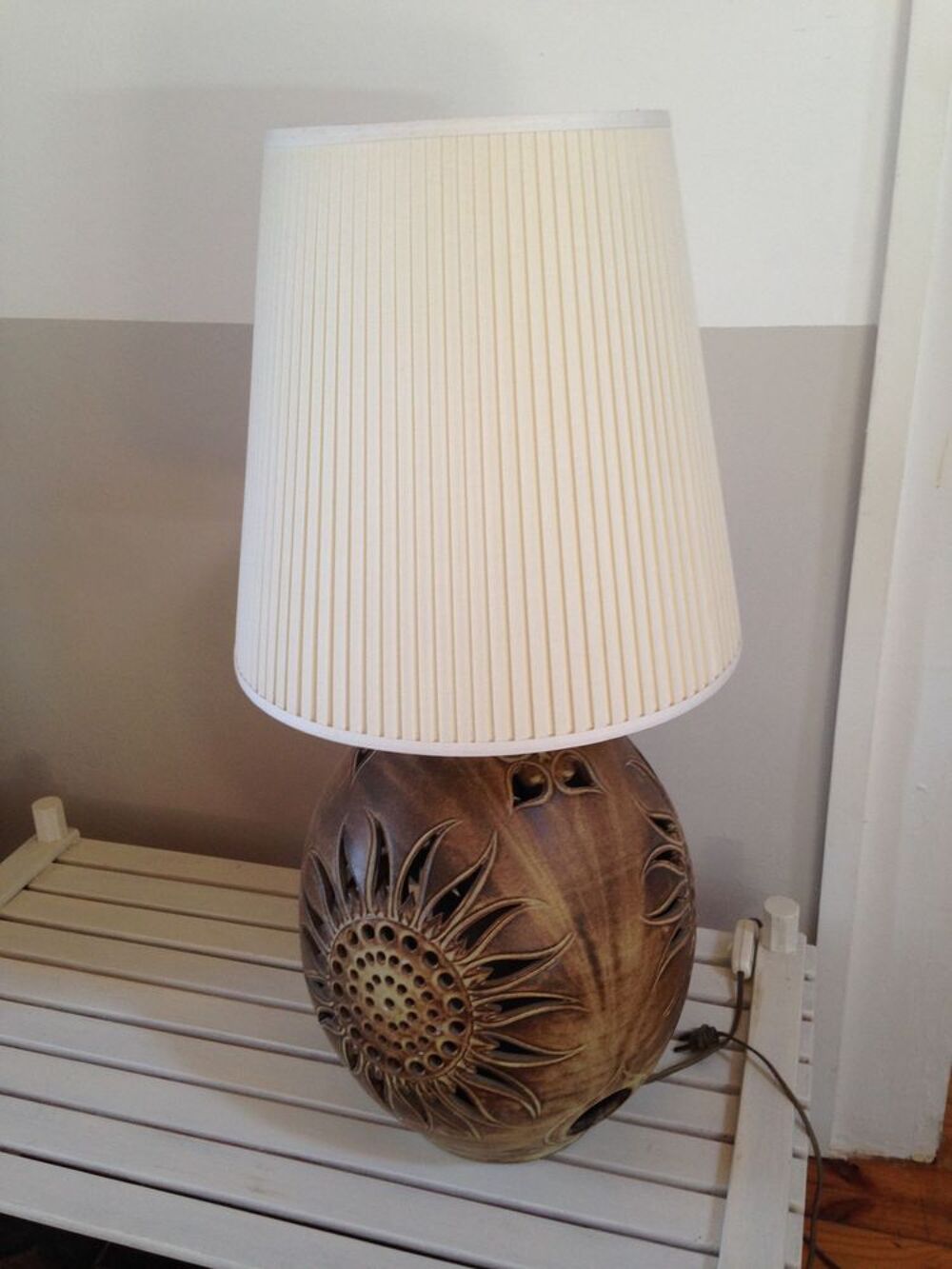 Lampe c&eacute;ramique de Vallauris Tournesol Décoration