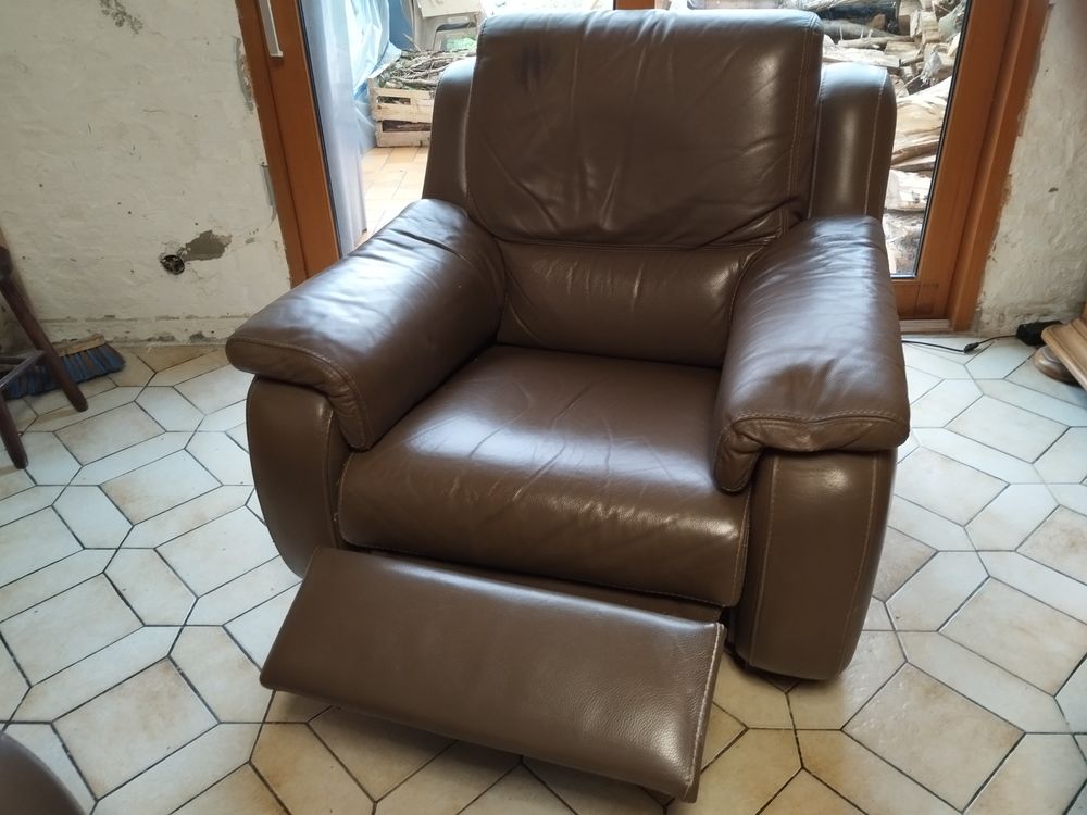Salon en cuir de vachette Meubles