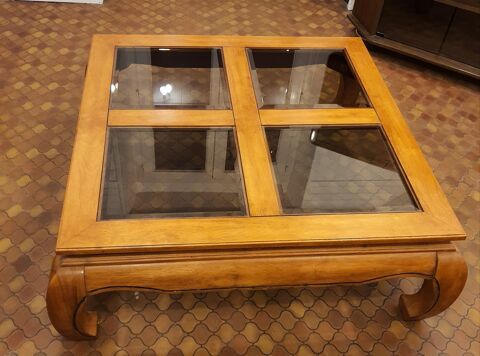 Table basse meurisier verres biseauts, lgante 120 Provins (77)