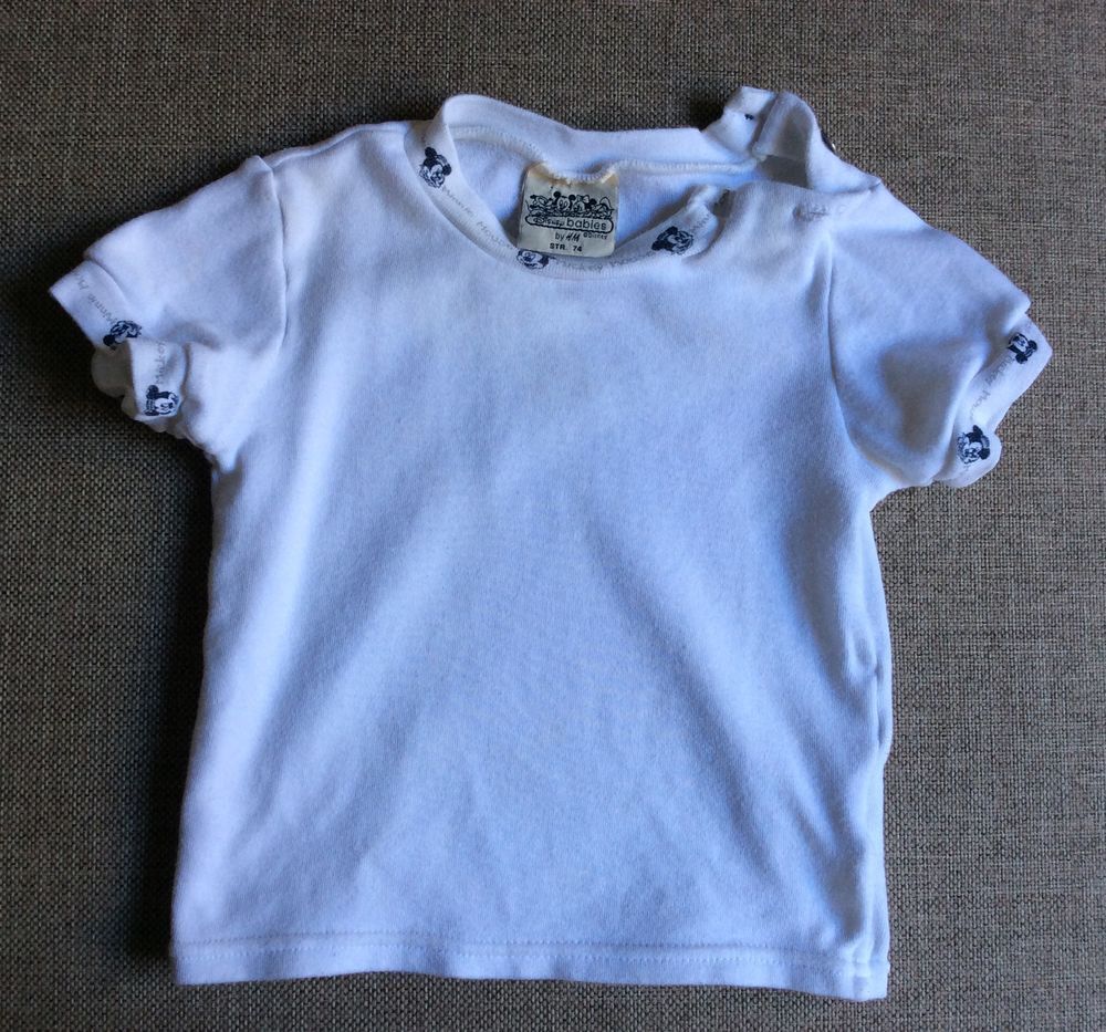 T-shirt blanc Disney (Mickey Minnie) manches courtes - 1 an Vêtements enfants