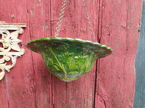 Suspension Terre Cuite Vernissé Décor de Vigne Raisin 80 Loches (37)