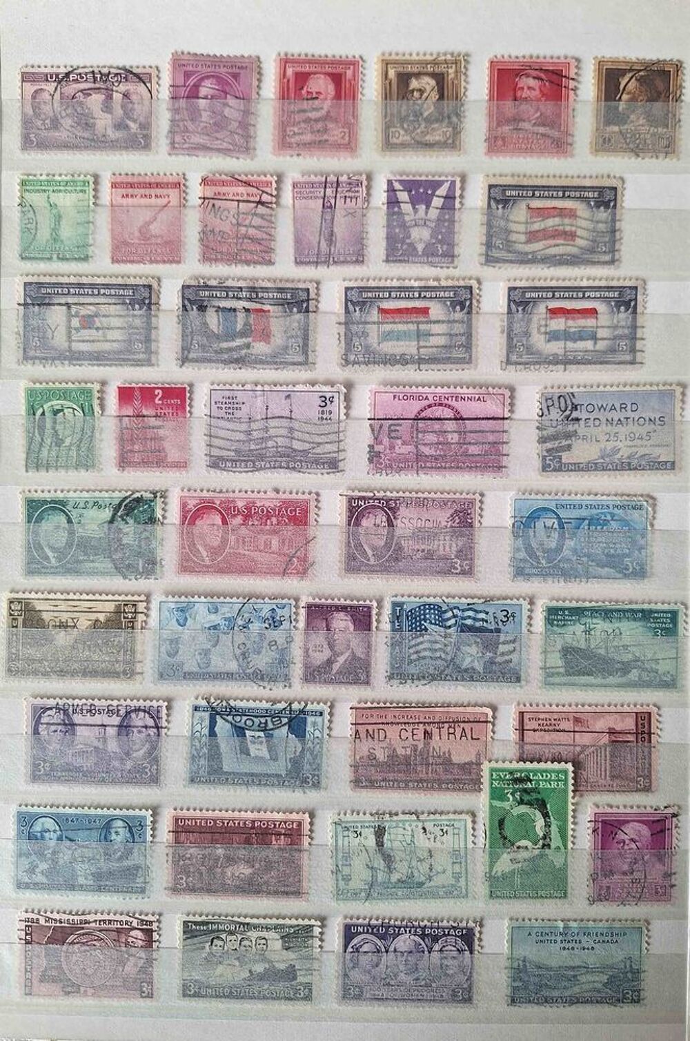 S&eacute;rie de timbres de collection des &Eacute;tats-Unis 