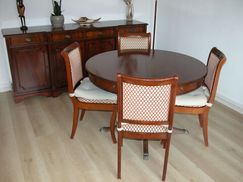 Table acajou de style anglais avec 4 chaises 350 Gif-sur-Yvette (91)