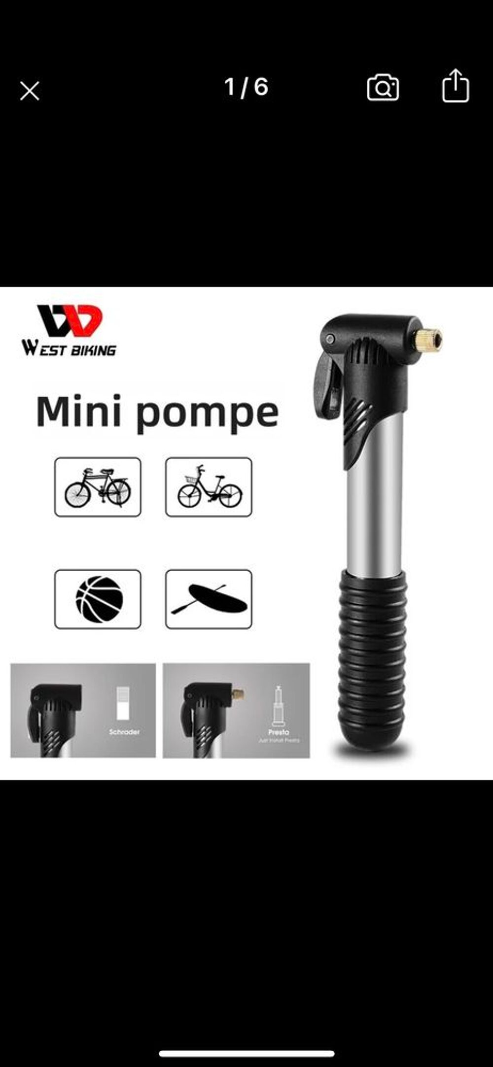 pompe v&eacute;lo 3 mod&egrave;le Vélos