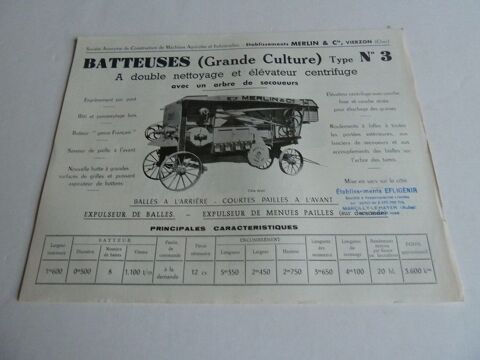 Prospectus Brochure de Batteuse . 26 Marcilly-le-Hayer (10)