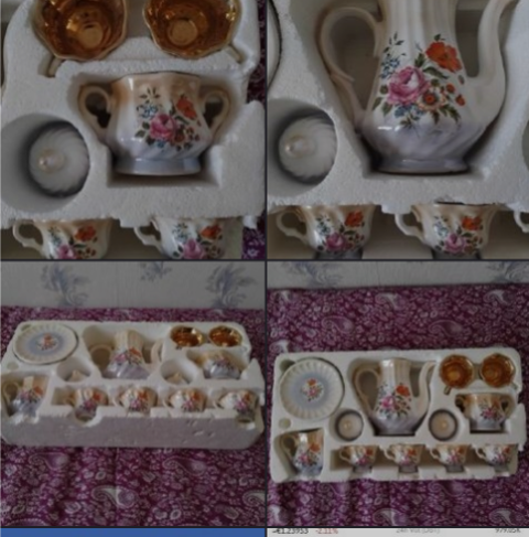 Service à thé vintage floral en faillance 24 Veneux-les-Sablons (77)
