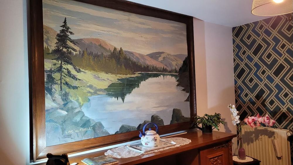 Tableau repr&eacute;sentant le " Lac du Forlet " ou Lac des Truites Décoration