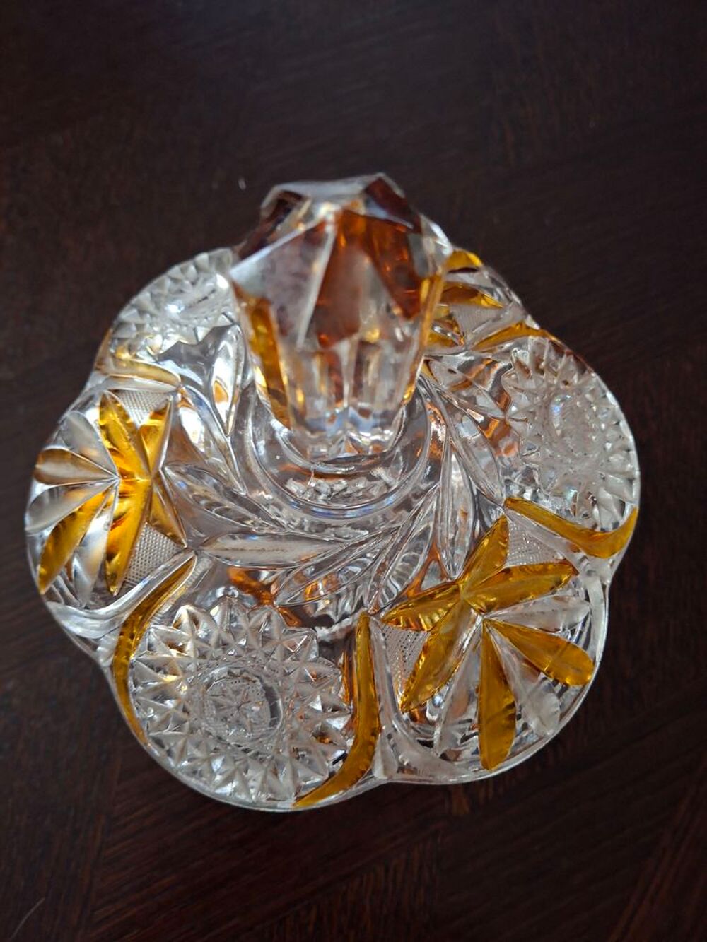 Bonbonni&egrave;re en cristal de boh&egrave;me Décoration
