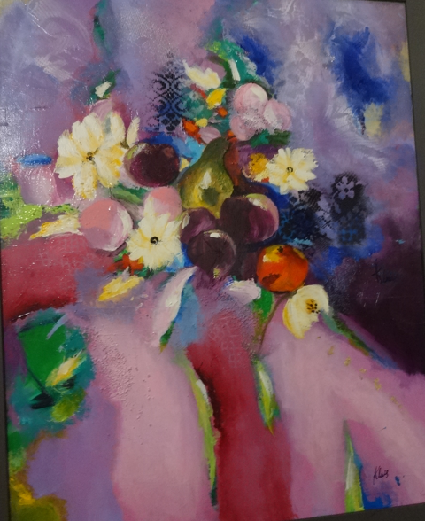 TOILE SUR CHASSIS BOUQUET DE FRUITS 250 Cannes (06)