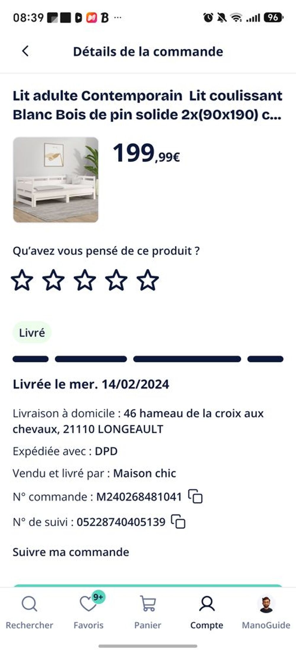 Lit gigogne blanc en pin massif + 2 matelas m&eacute;moire Meubles