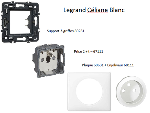 Prises 2+T Legrand Cliane Blanc
40 trchy (91)