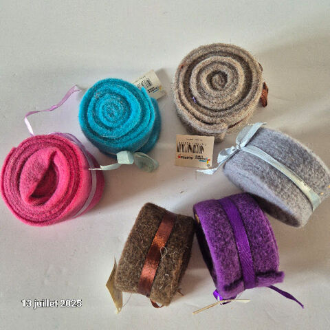 Ruban en laine feutr�e, 5 cm, 1.40 m de couleurs diff�rentes 14 Saumur (49)