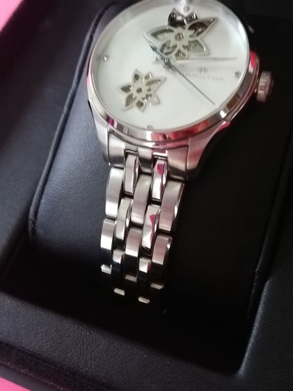 ?Montre Hamilton ?Nacre diamants cadeau de No&euml;l Bijoux et montres