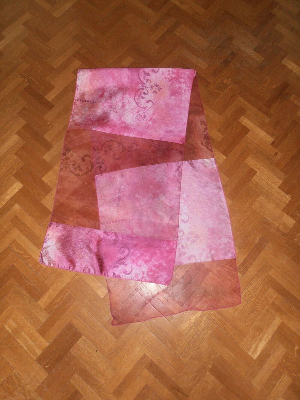 Echarpe rose satin voile 4 (79) Vêtements