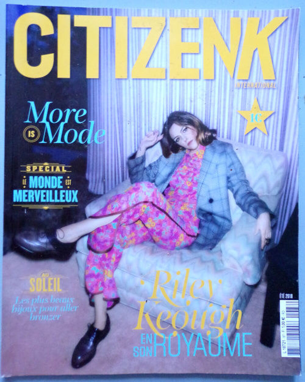 Citizen K n&deg; 87 Riley Keough &eacute;t&eacute; 2018 Livres et BD