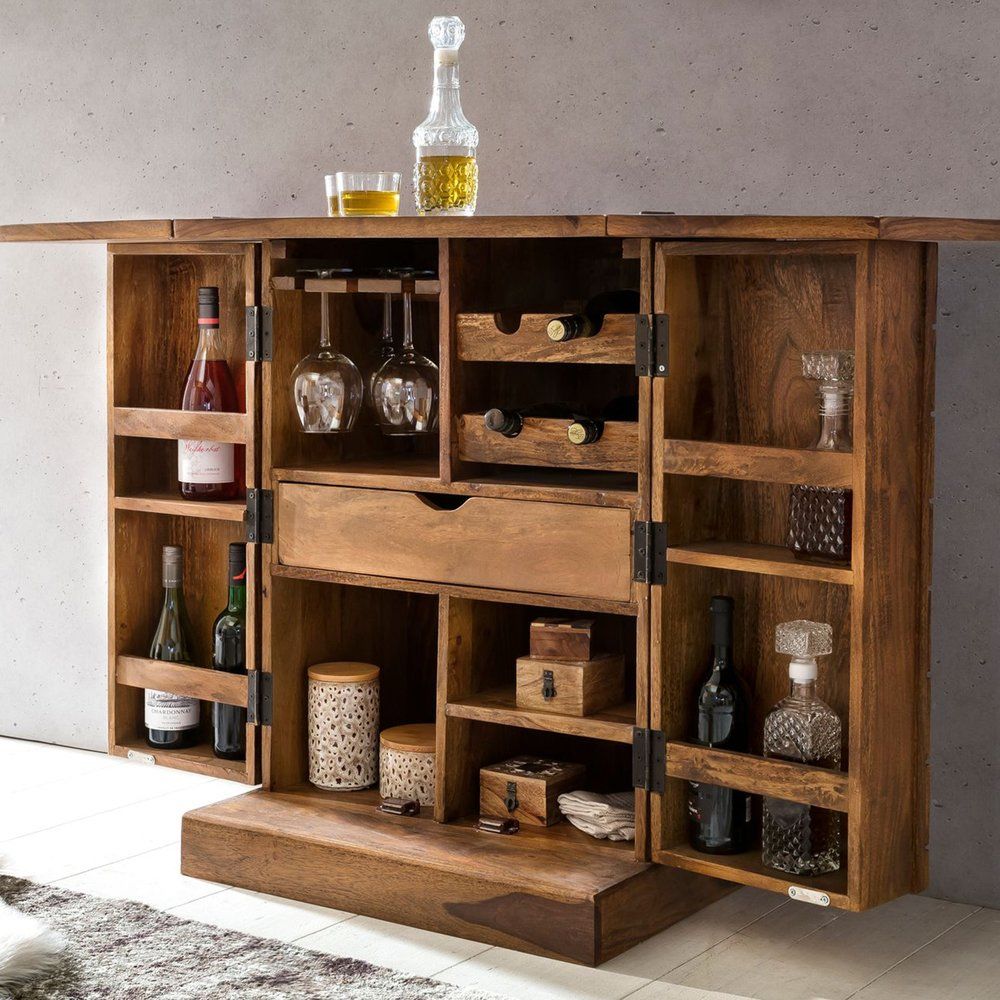 Le bar buffet en bois massif Meubles