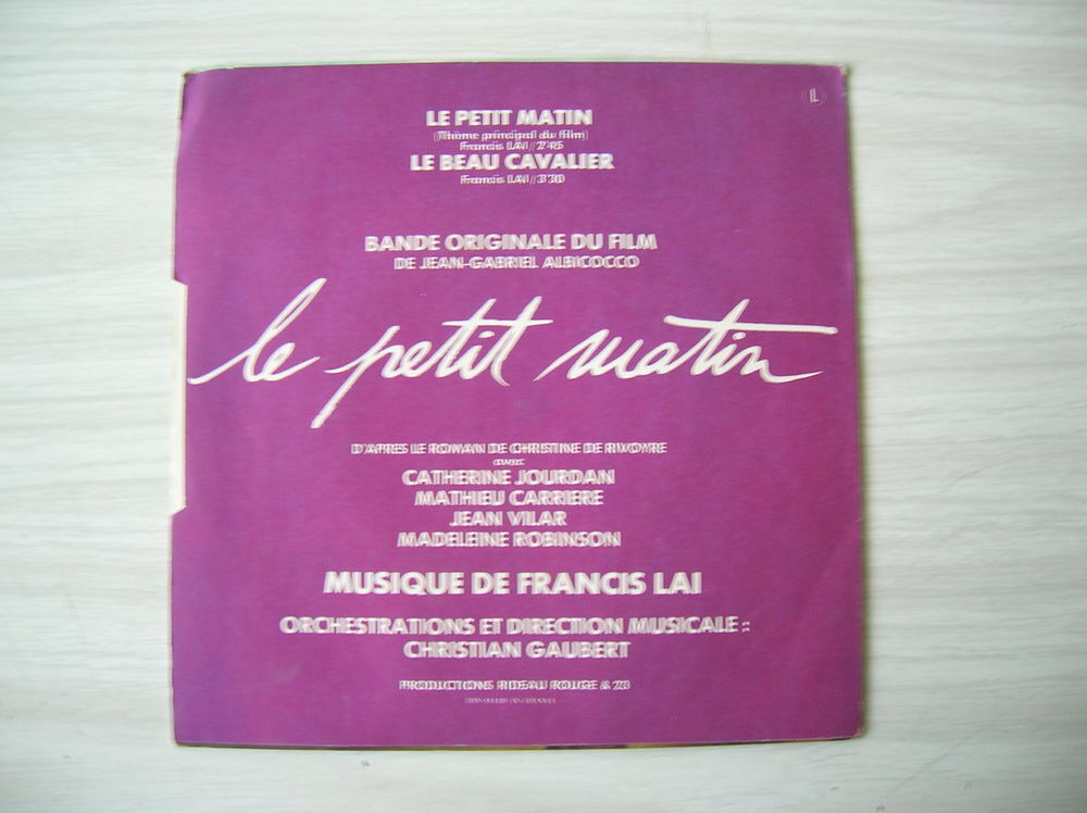 45 TOURS FRANCIS LAI Le Petit Matin - Musique du film CD et vinyles