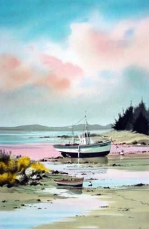 Litho en tirage limit N195/250 signe au crayon 0 Le Roc-Saint-Andr (56)