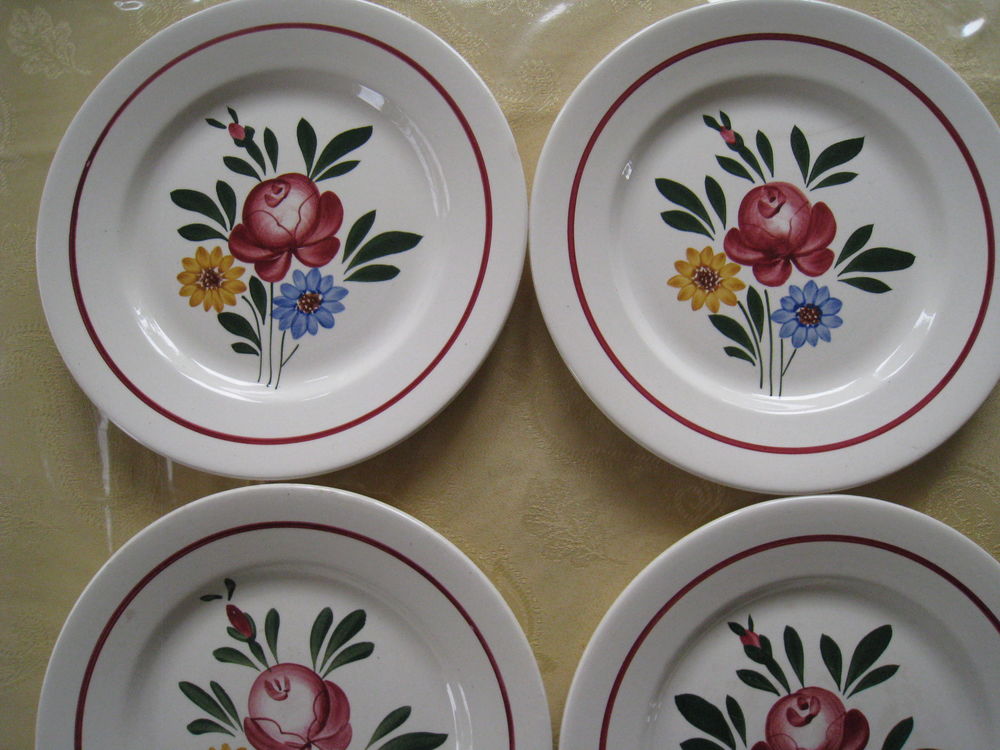Lot assiettes Chatenois Sarreguemines 1955 Décoration