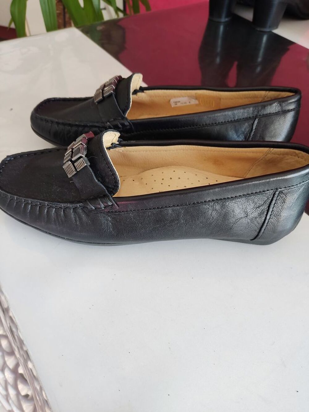 Mocassins cuir noir Chaussures