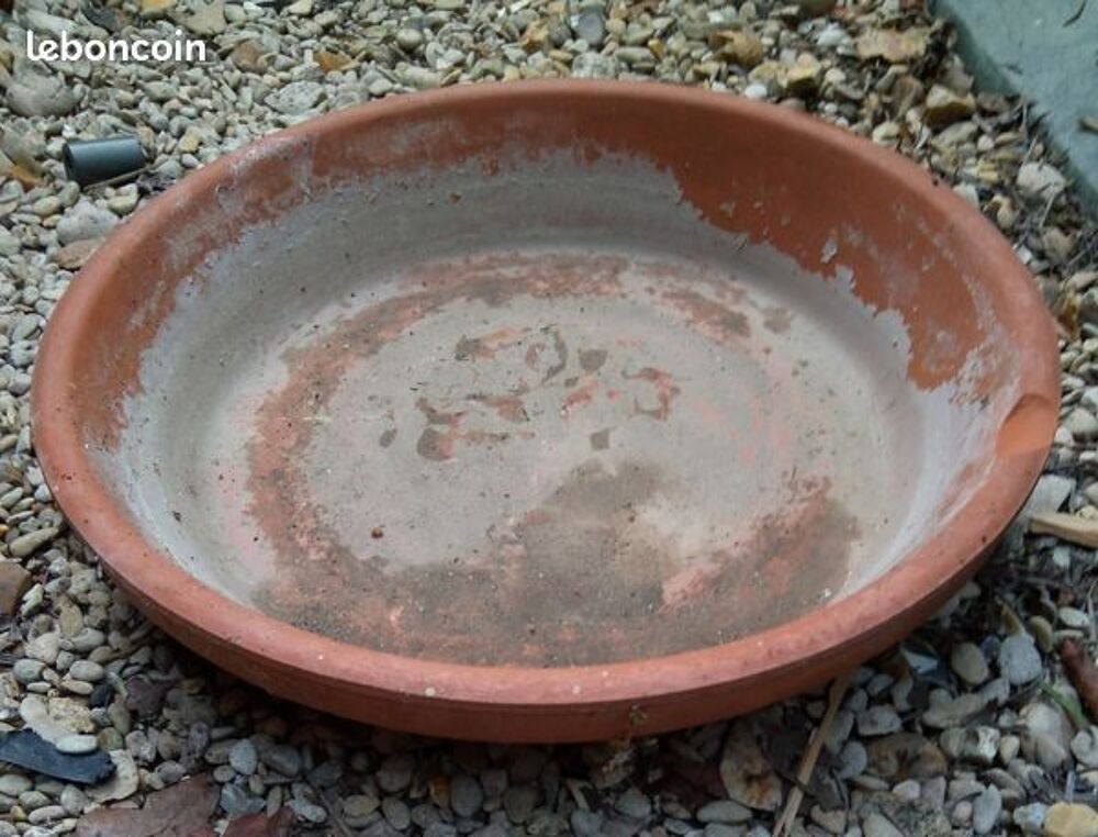 lot 10 pots &eacute;vas&eacute;s en terre cuite + 1 soucoupe Jardin