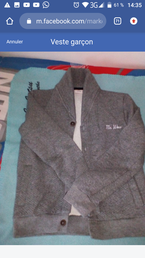 Veste grise garon 30 Grande-Synthe (59)