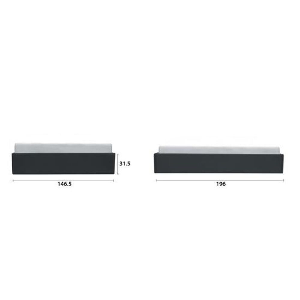 lit coffre 140x190 cm similicuir noir Meubles