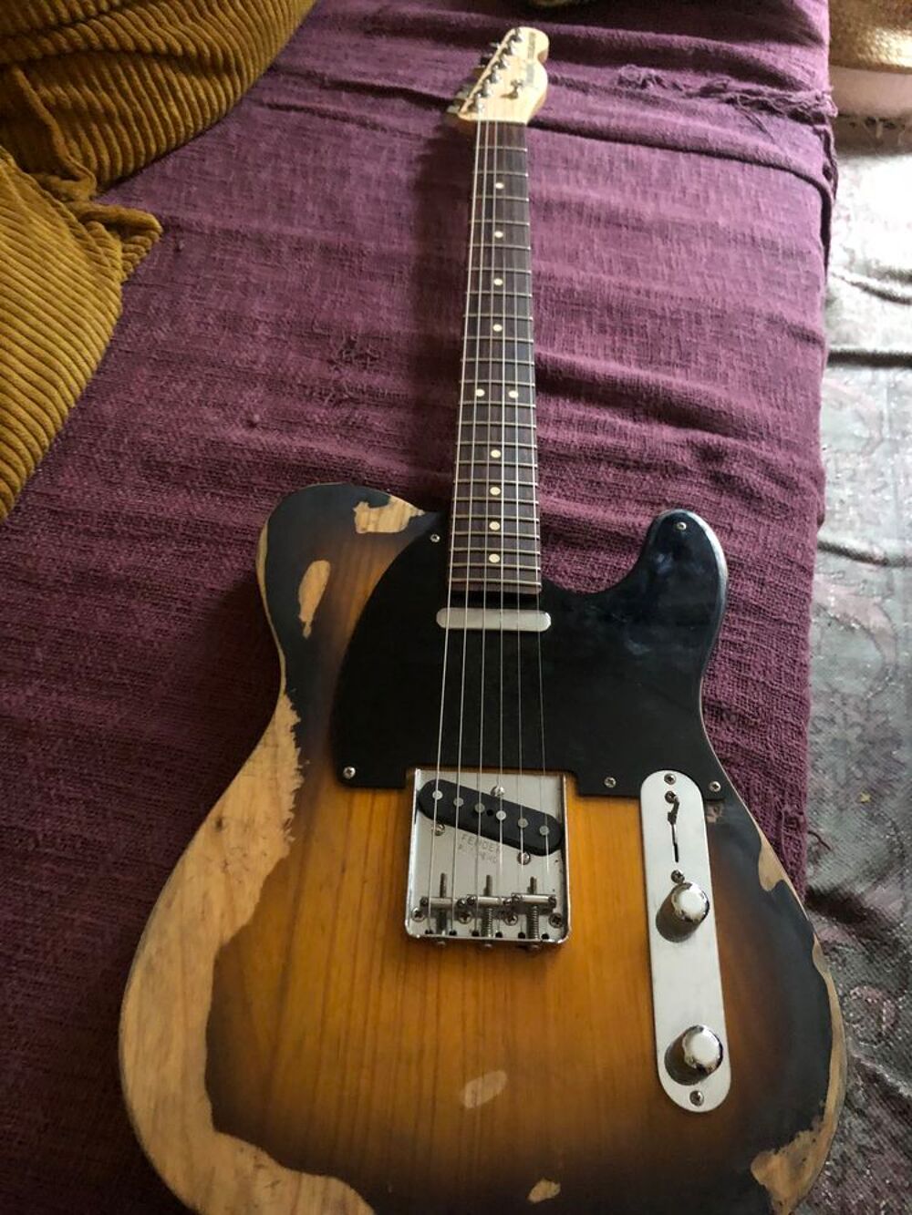 FENDER TELECASTER MX - UPGRAD&Eacute;E (micros US + MANCHE US) Instruments de musique