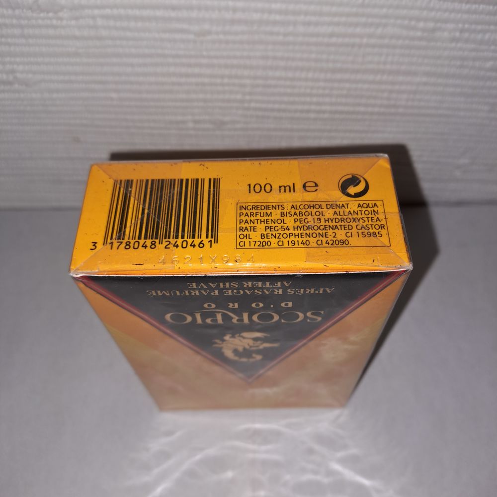 Apr&egrave;s rasage Scorpio D'ORO 100ml neuf 