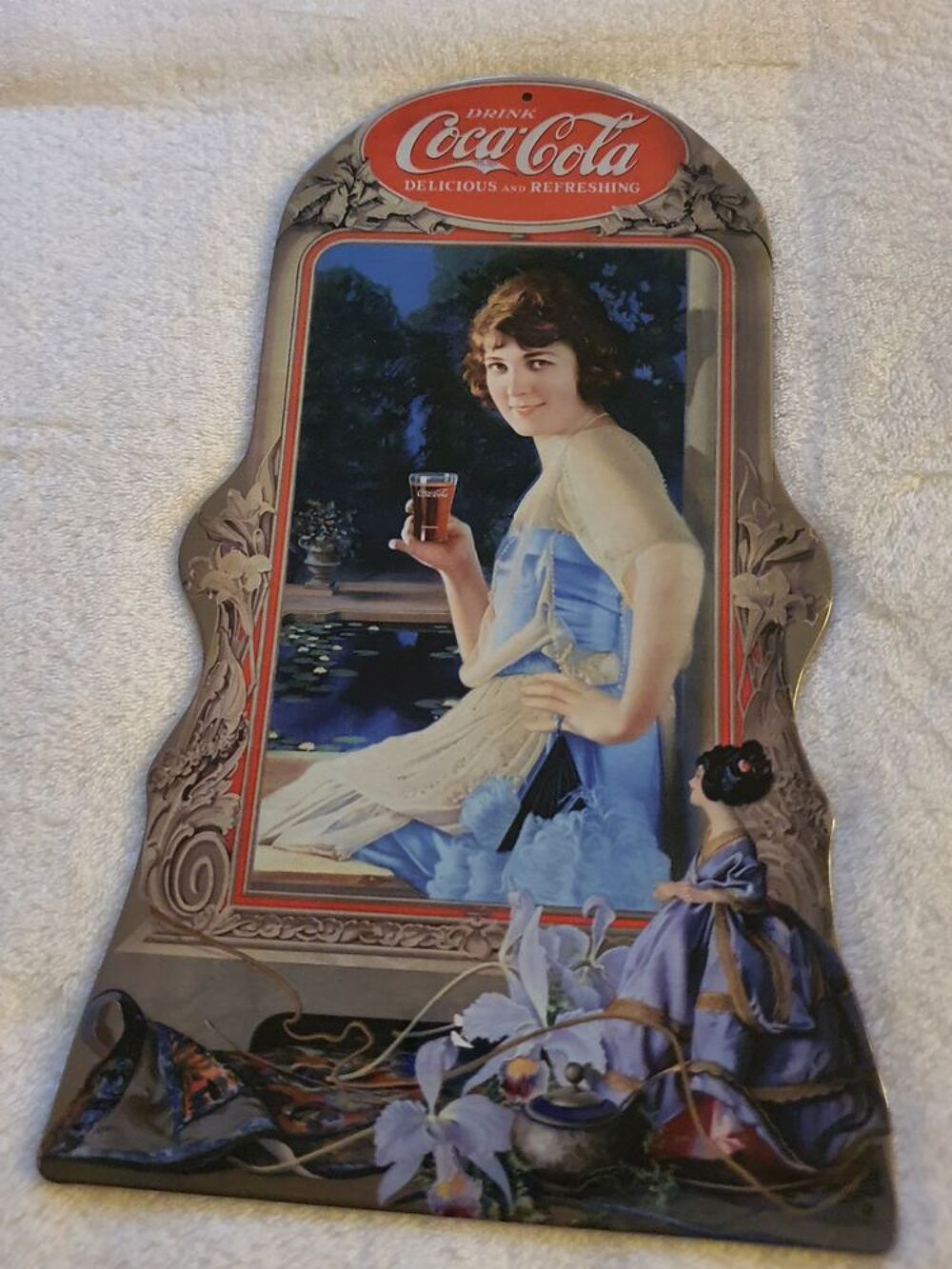 Plaque m&eacute;tal vintage Coca Cola 