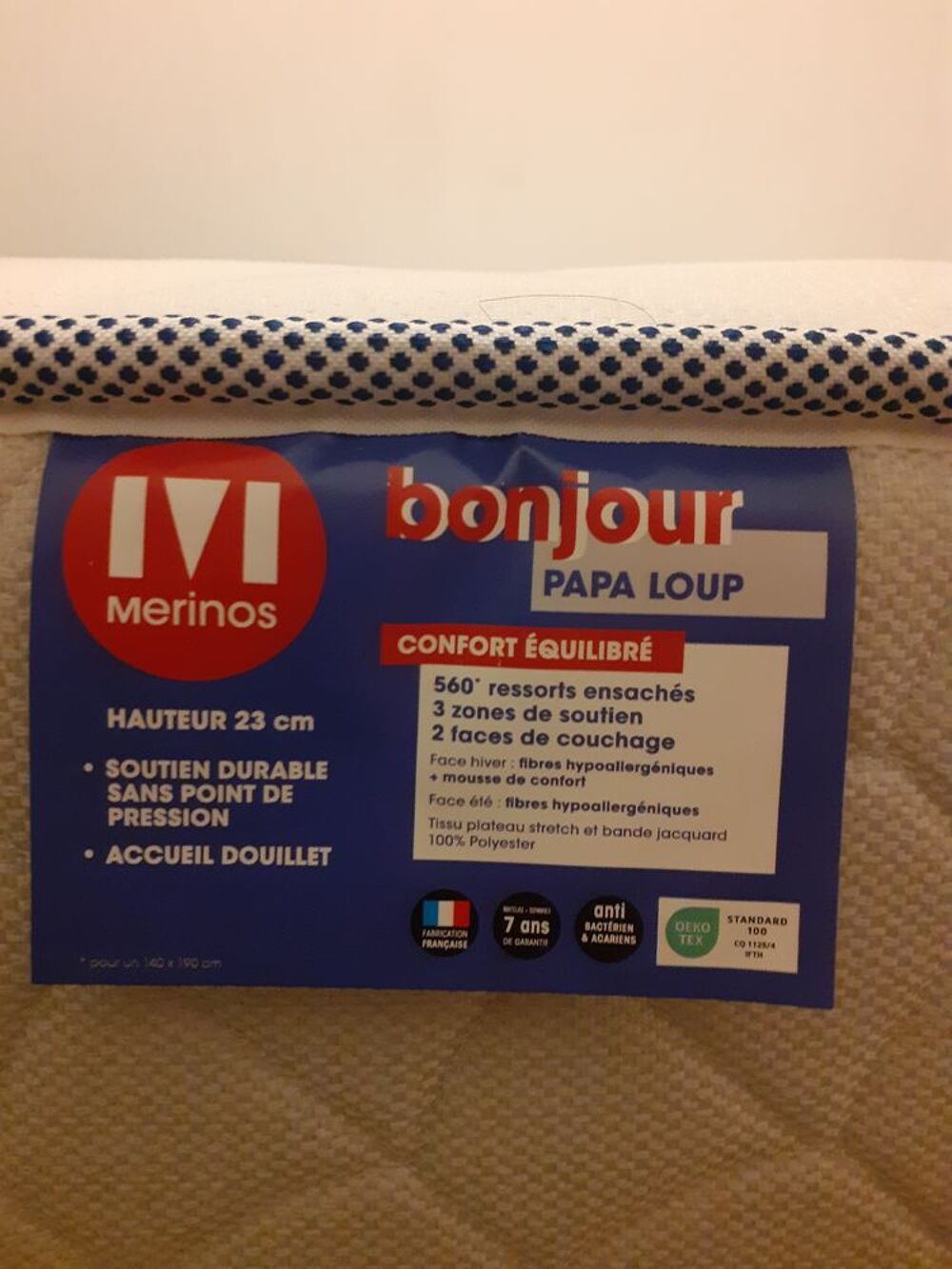Matelas MERINOS 140 achet&eacute; en mai 2024 Meubles
