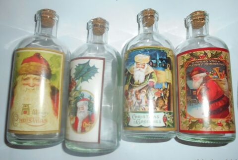 4 bouteilles en verre, avec bouchon & affiches de No�l 10 Ervy-le-Ch�tel (10)