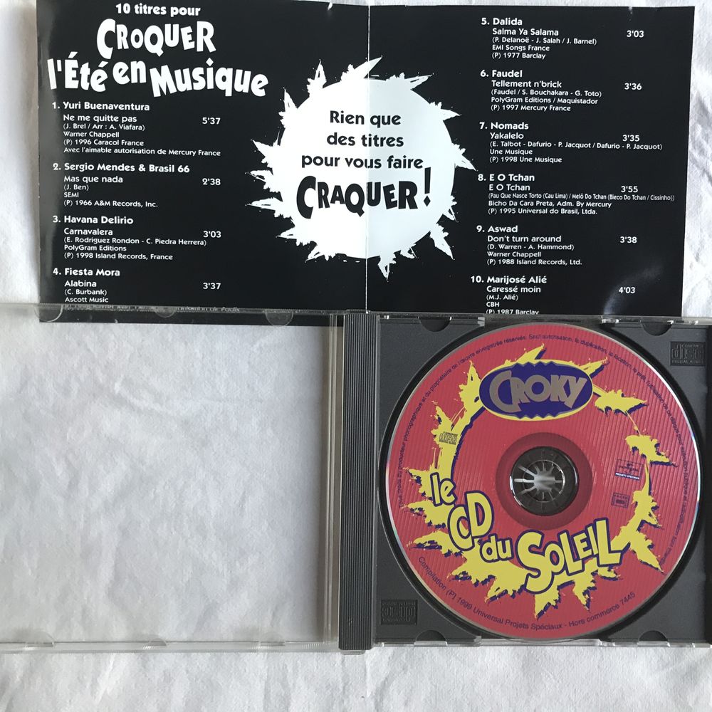 CD Le CD Du Soleil Croquez L'&eacute;t&eacute; En Musique Avec Croky CD et vinyles