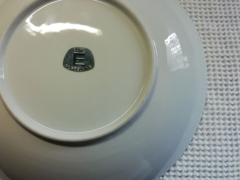 Grand plat porcelaine d&eacute;cor&eacute; ann&eacute;e 1970 Cuisine